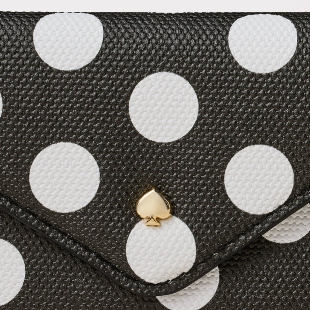 ♠️ Kate Spade x Target Black and White Polka Dot Card Case - Picture 4 of 6